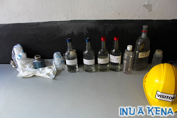 Fresh distillate from the Mount Gay pot stills